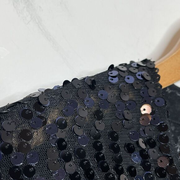 Chicos Travelers Collection Sequin Ginger Jacket Black Womens Small 0 - Picture 2 of 7